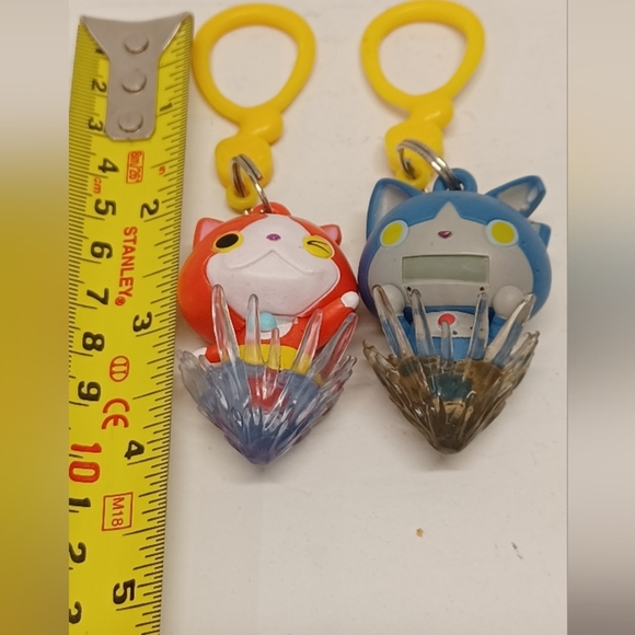Yo-Kai Watch Jibanyan & Robonyan Character 3D Keychain Backpack Hangers - Picture 7 of 7